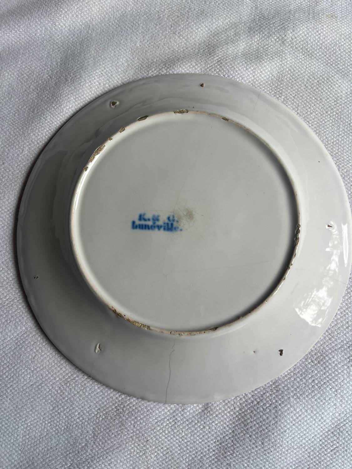 4 19th century Alsatian plates