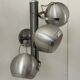 Paire d'appliques vintage orientable, métal chromé et brossé, France 1970