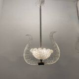 Barovier Murano Glass Pendant Light, Italy, 1940s