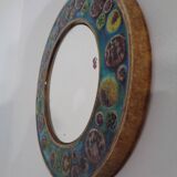 French ceramic mirror, 1960s