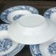Lot de huit assiettes creuses de la marque rivanel france décor baroque