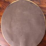 Oval brass mirror