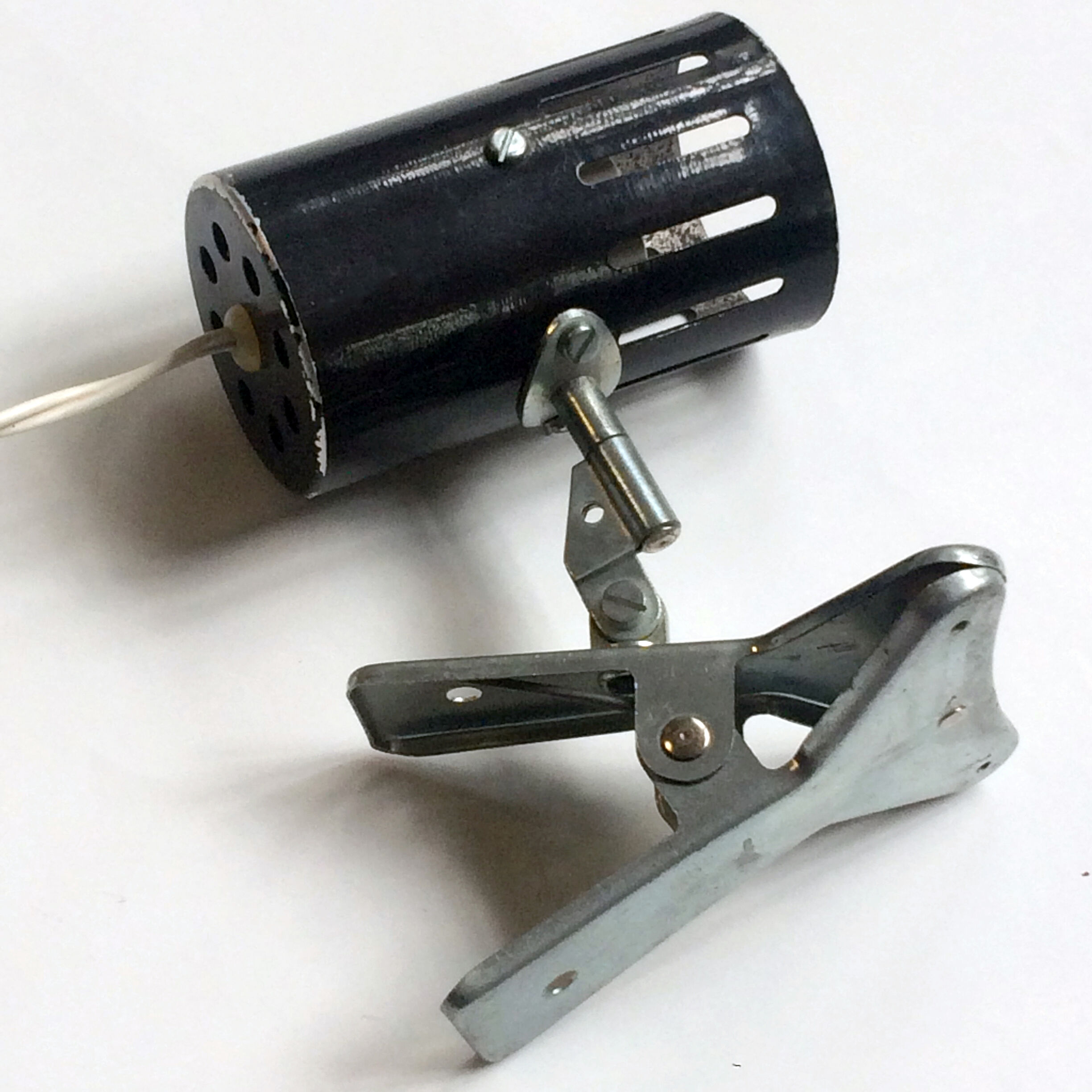 Chocolate lacquered metal clamp spot 1960/70