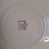 Vintage yellow orange and white dinner plates