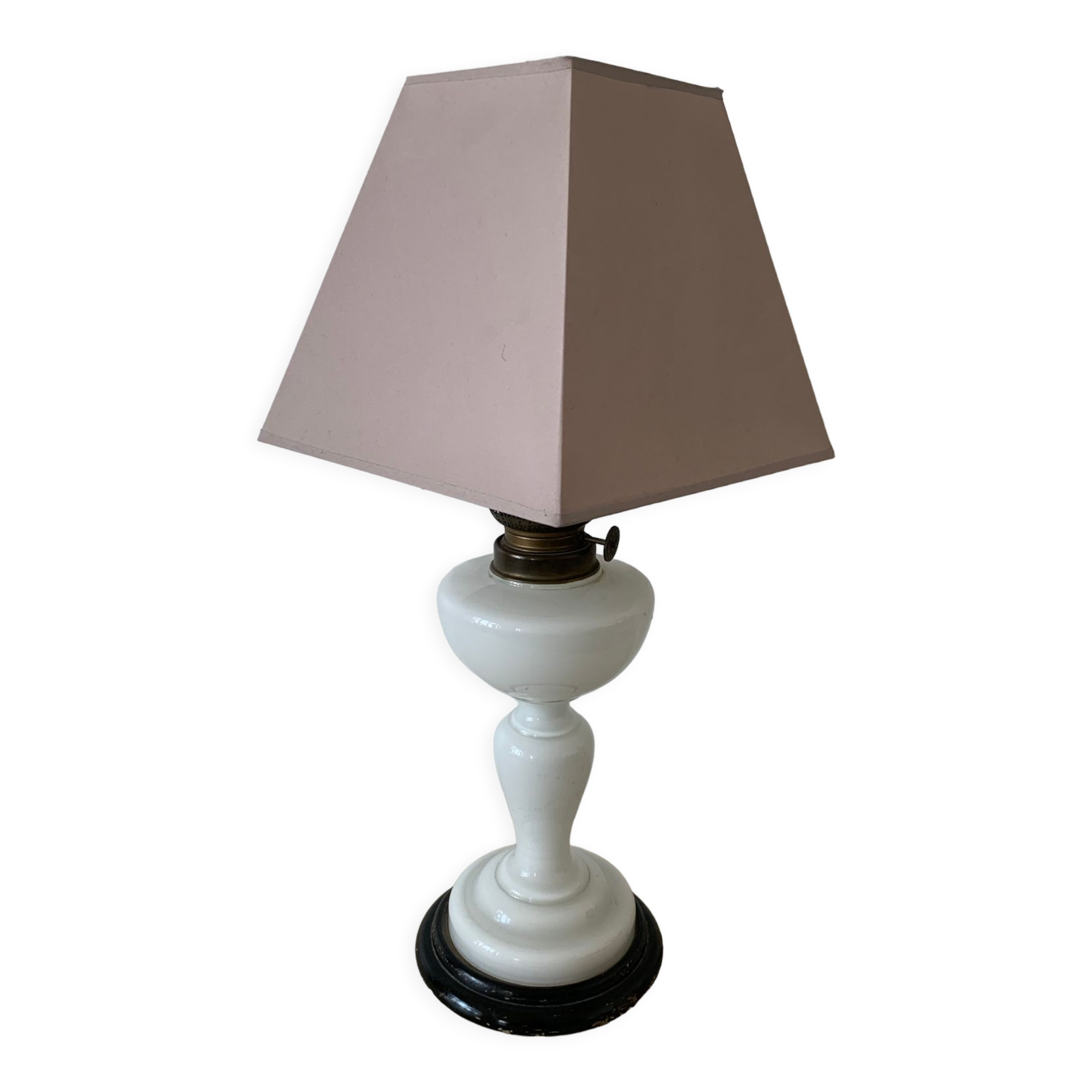 Antique opaline table lamp