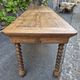 Antique French draper's table in oak, shop counter, work table, 6 feet, circa 1750–1850.