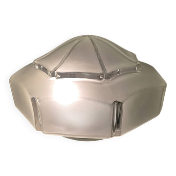Art Deco ceiling light in frosted glass, pointed.