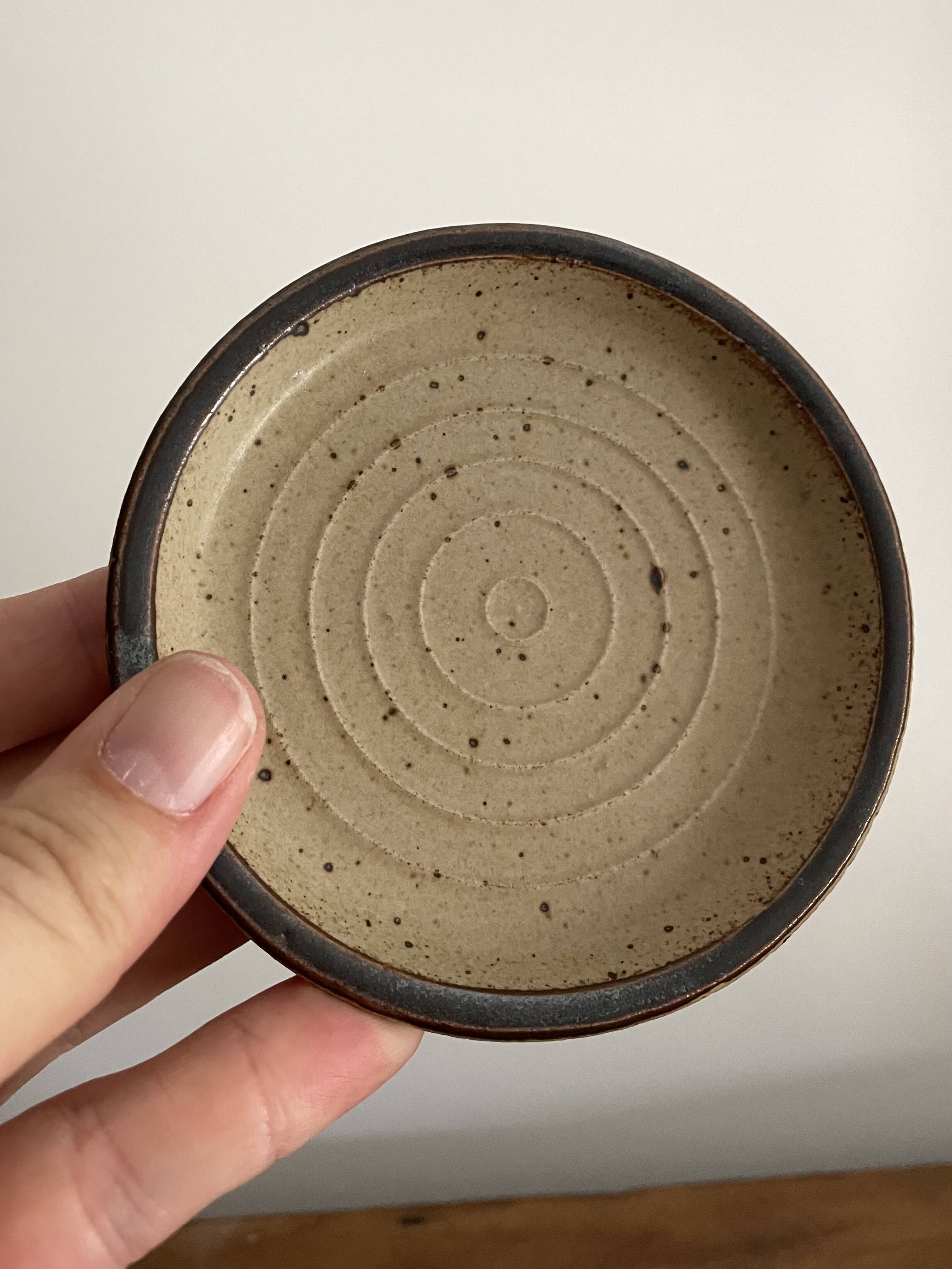 Théière avec 2 tasse à café en grès design vintage