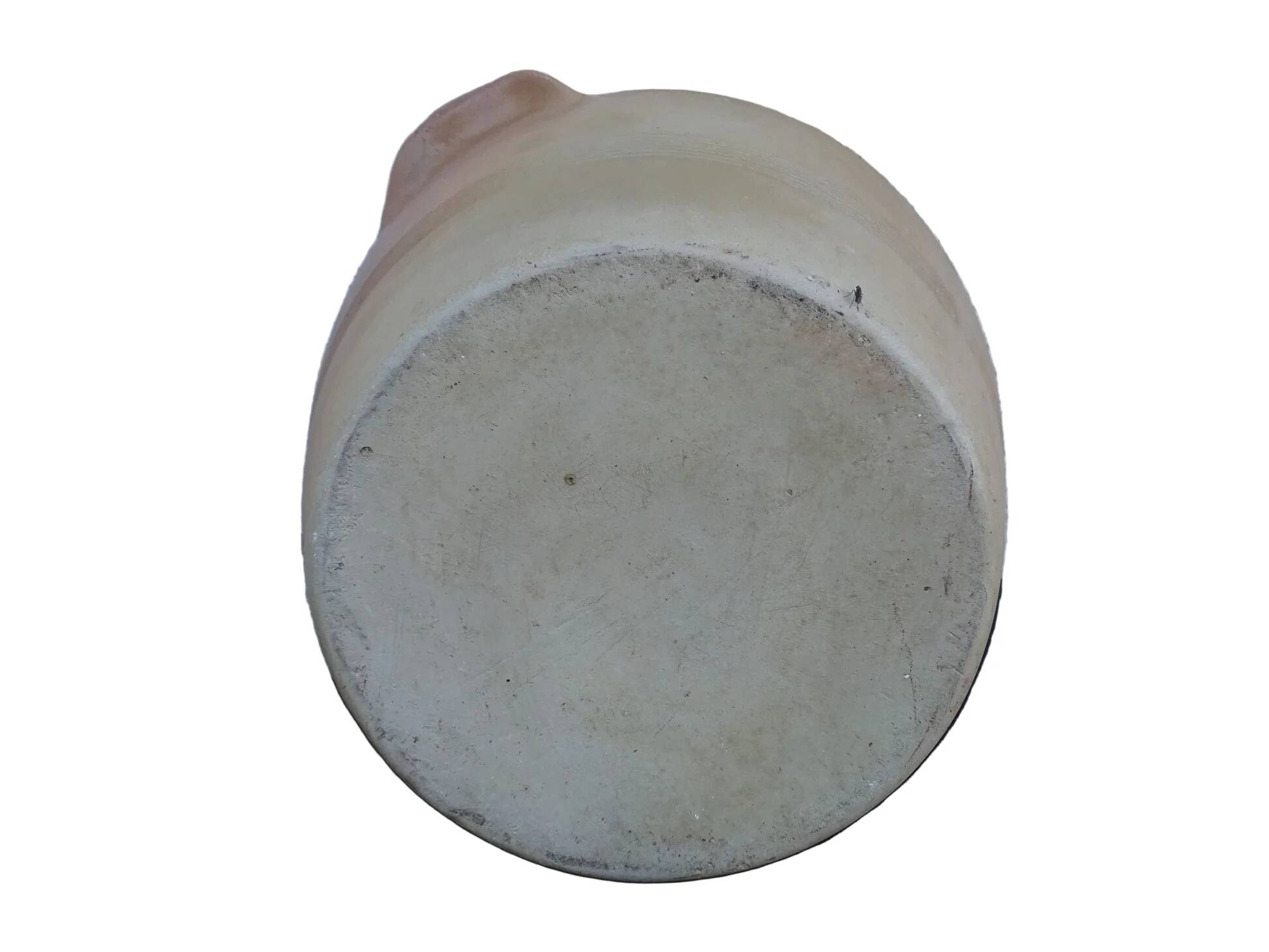 Grand pot ancien français en grès à glaçure brune