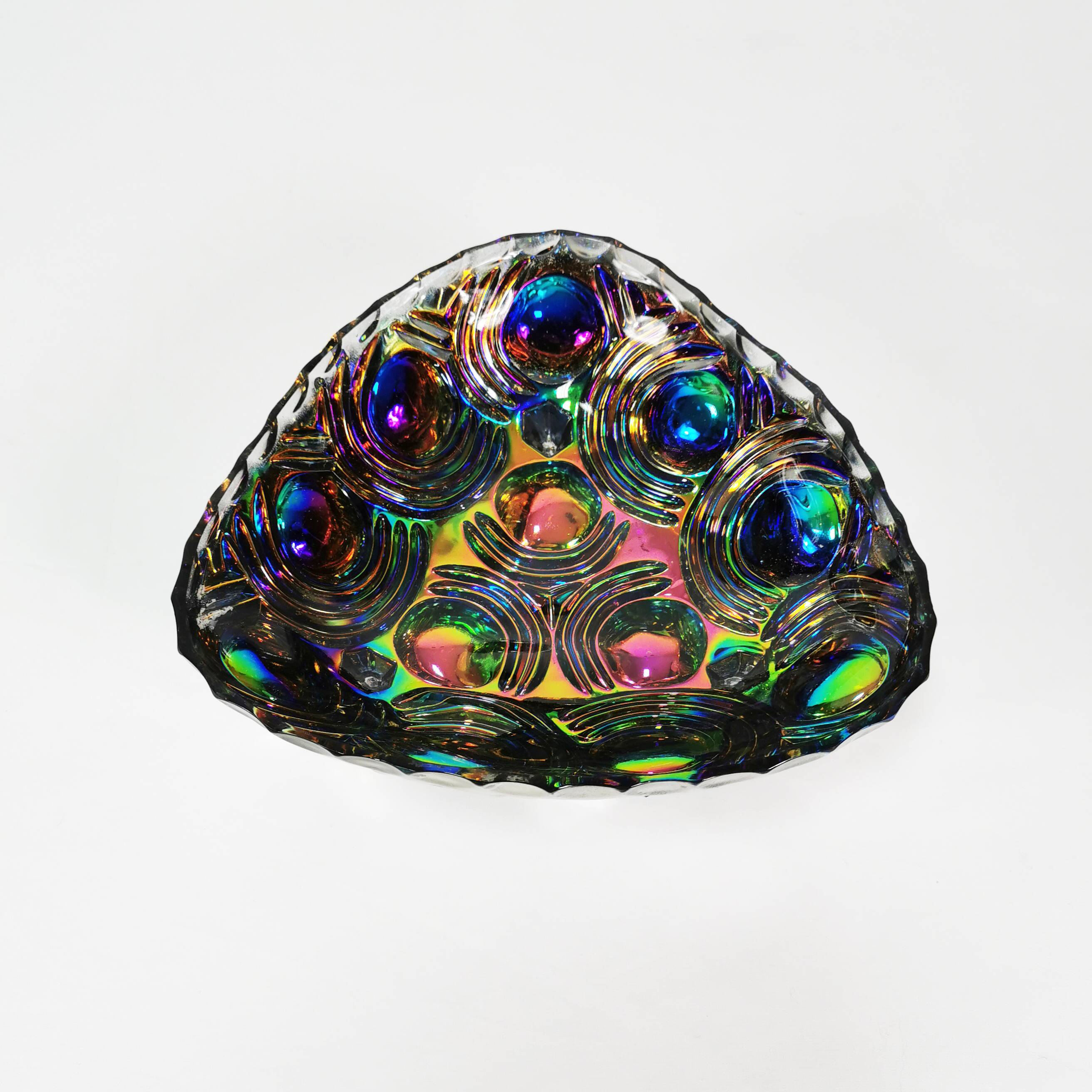 Crystal plate, LGW Leinauer Glassware, Germany 1970s