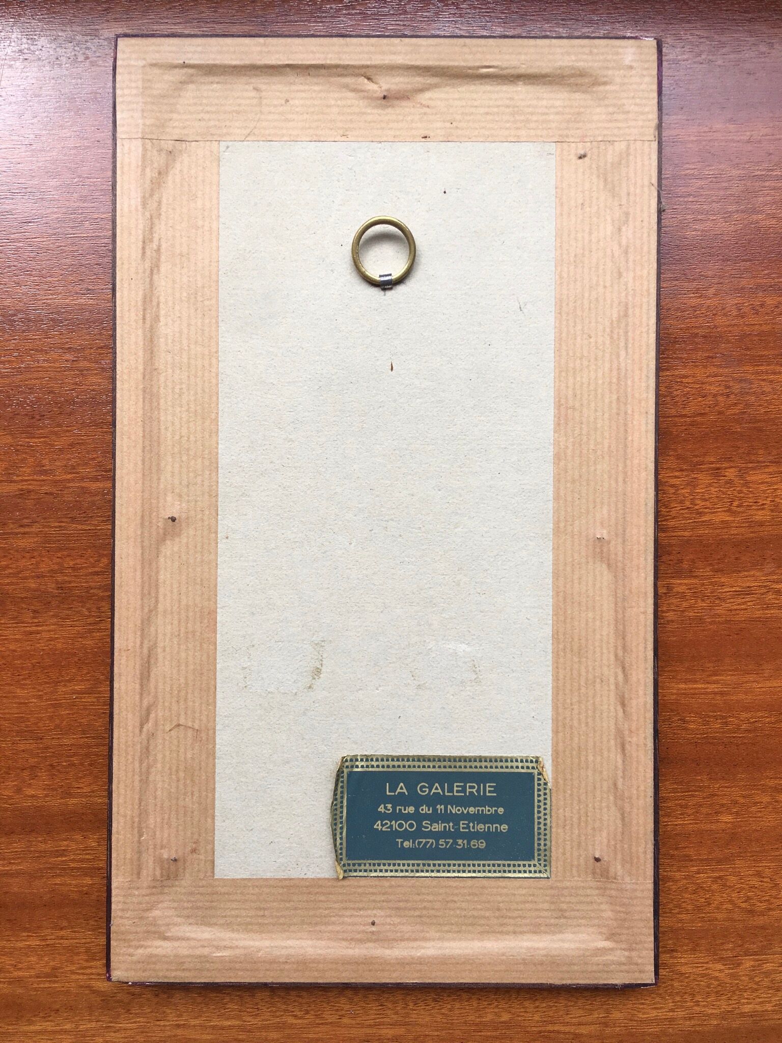 Botanical engraving of vintage flowers in its frame