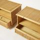 Pair of Italian bedside tables Dal Vera bamboo rattan brass 1970