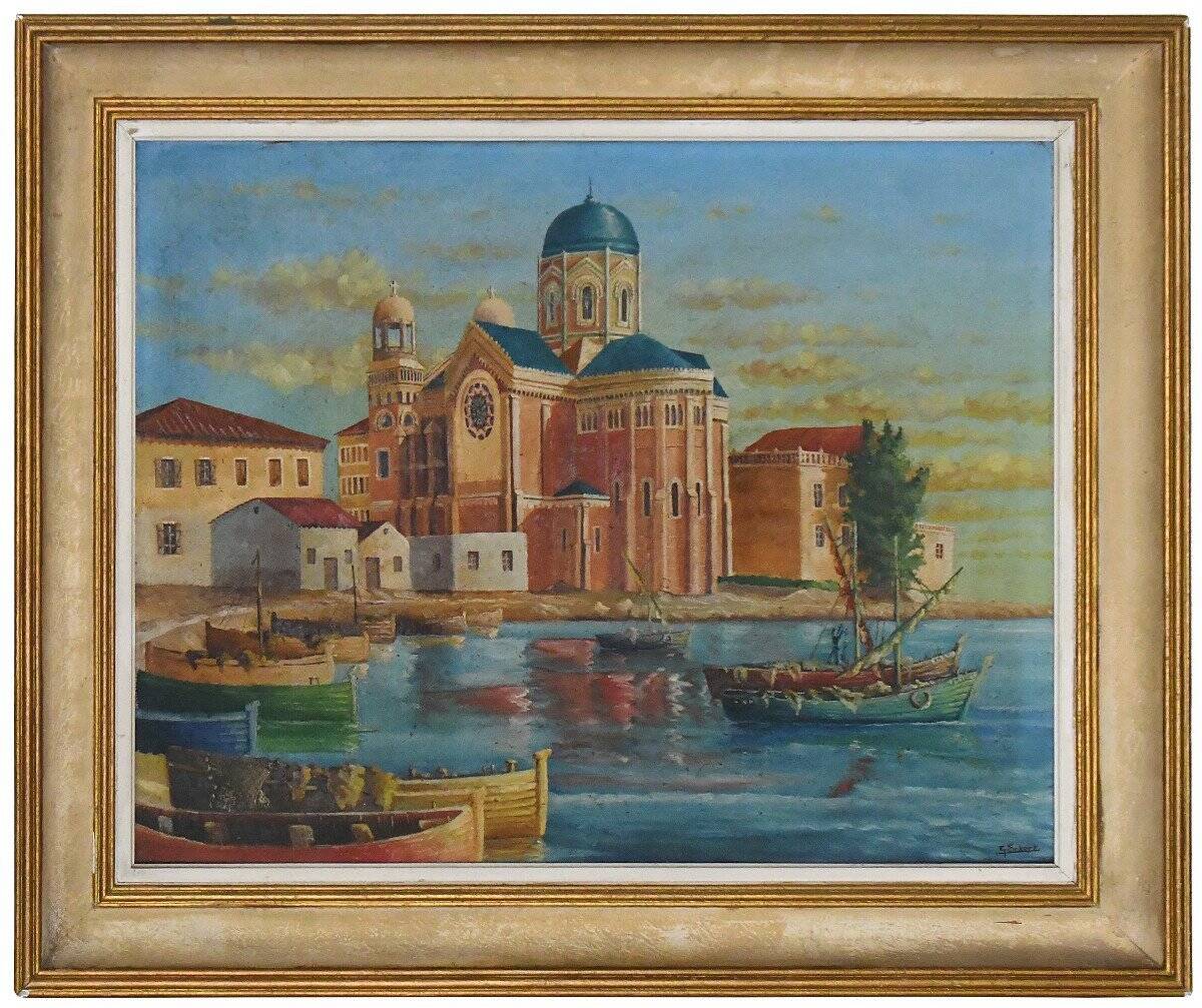 G. eckert oil on canvas "landscape"