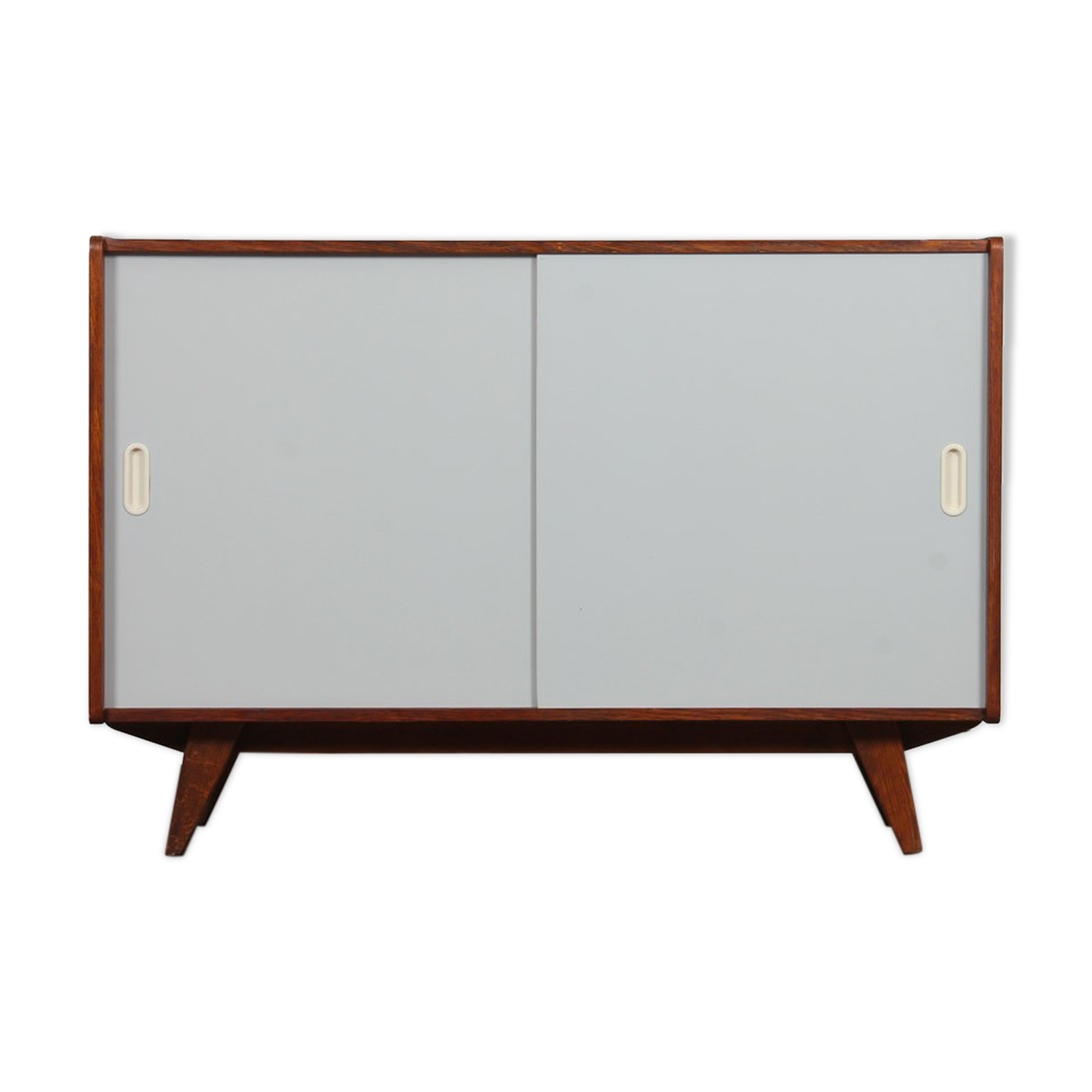 Vintage dark oak chest of drawers by Jiri Jiroutek, model U-452, 1960