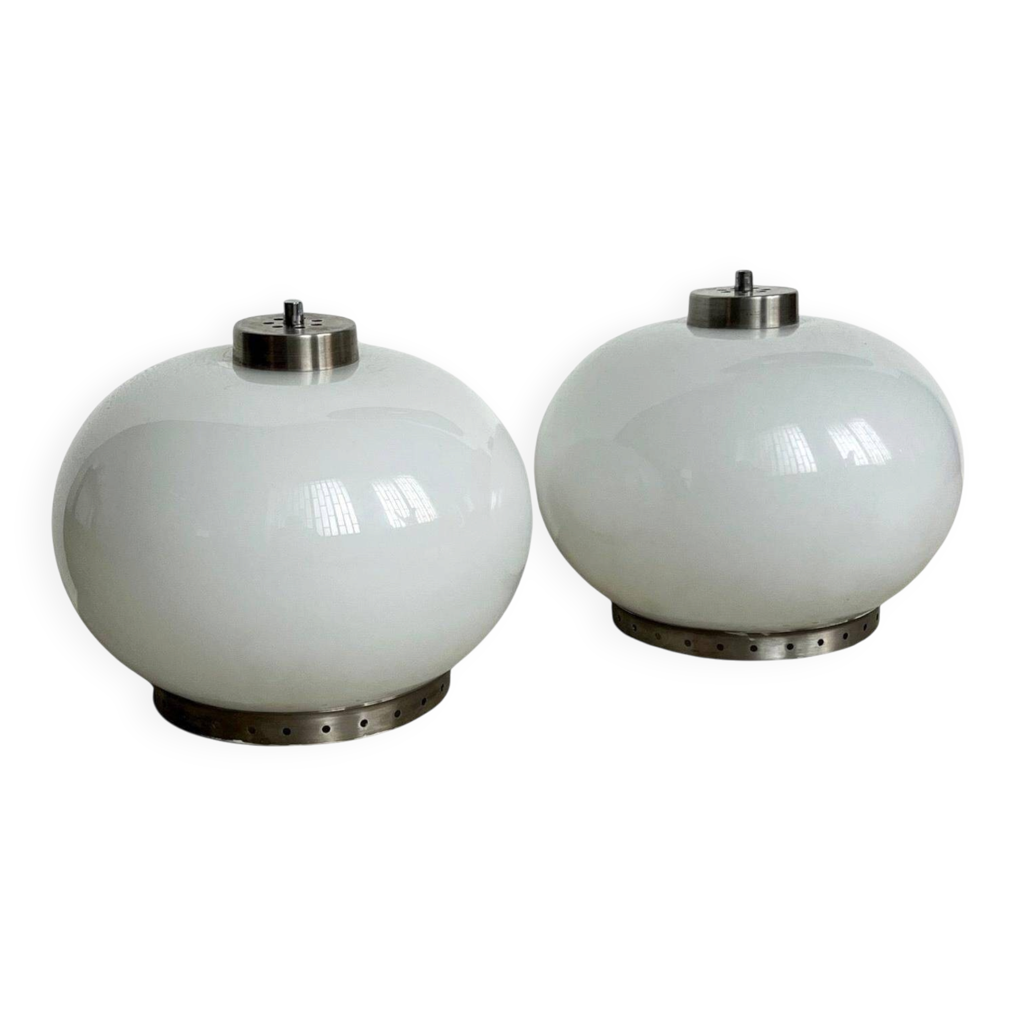 Ensemble de deux appliques / lampes de plafond / lampes de chevet par Goffredo Reggiani