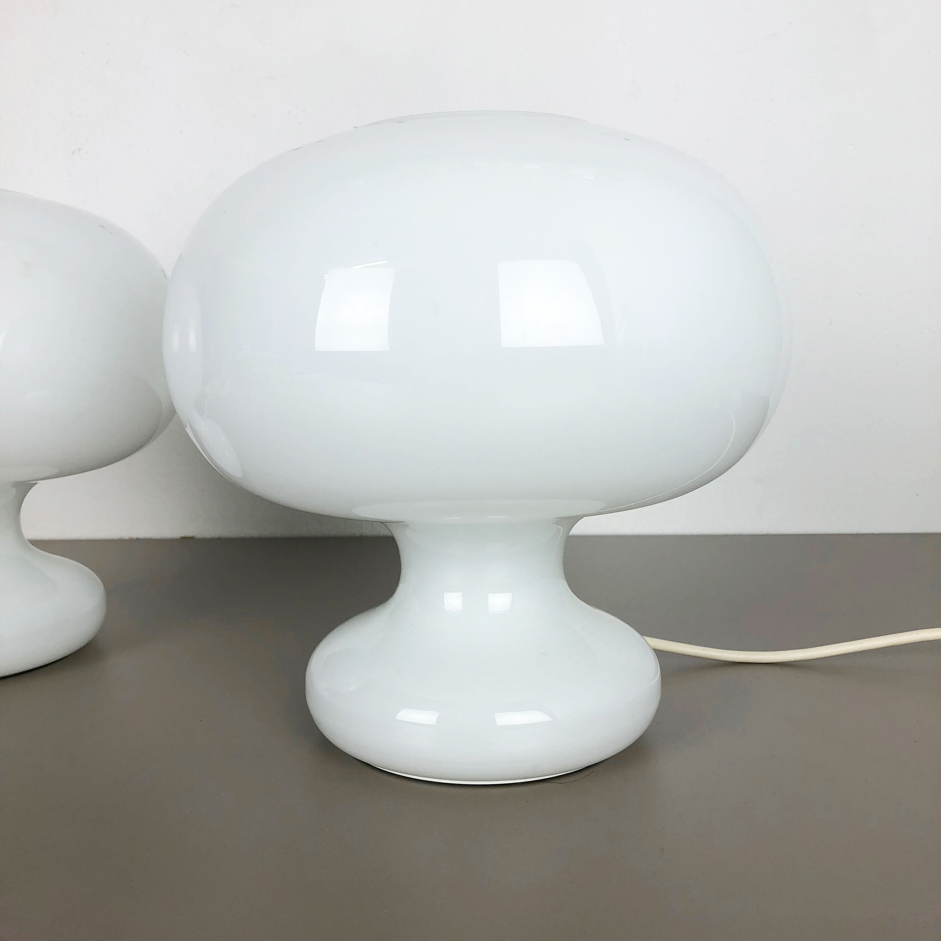 Set of 2 original glass bubble table light by Cosack Lights, Germany, 1970s
