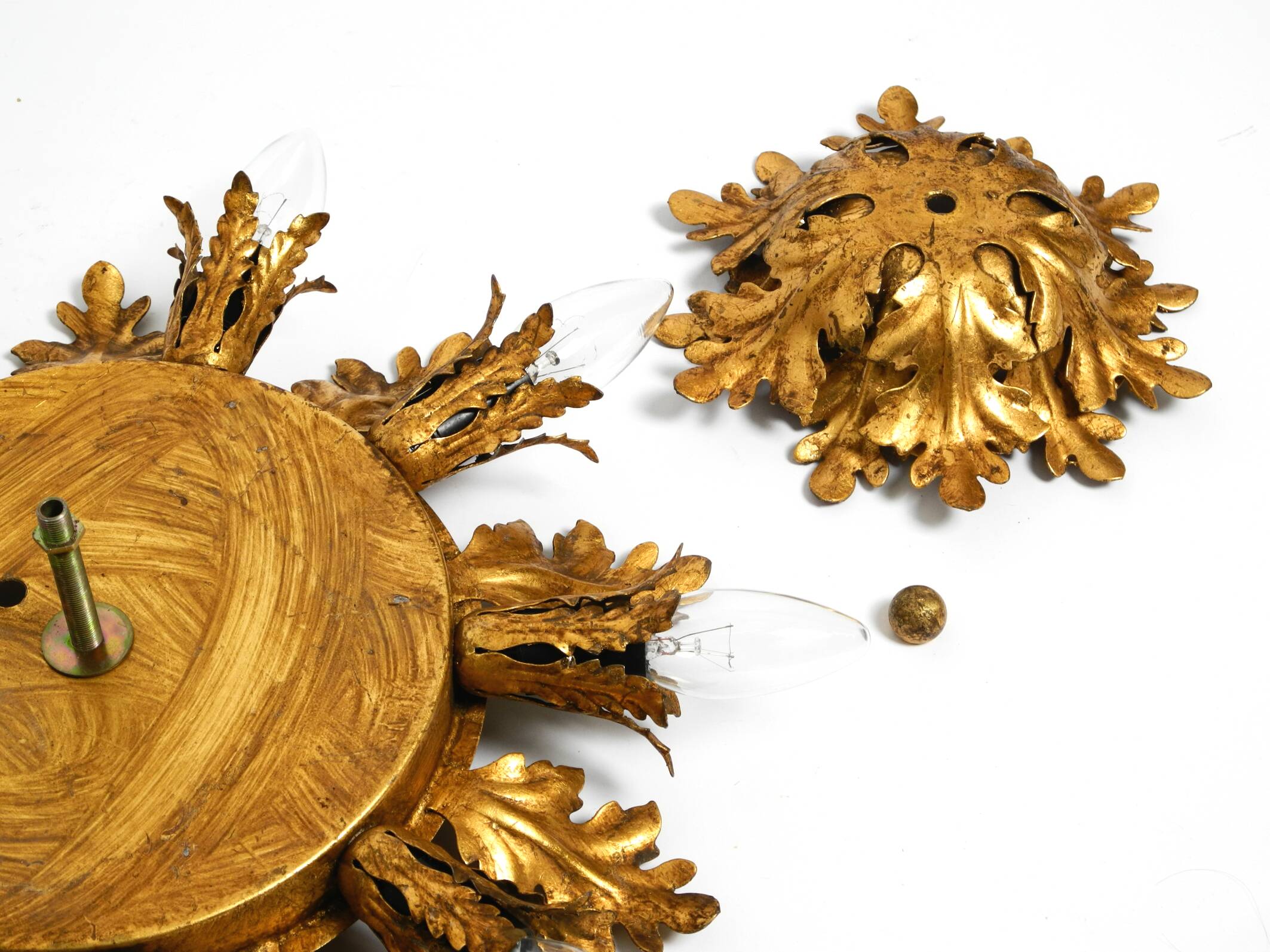 Set of three beautiful 1960s Italian ceiling or wall lamps by Banci Firenze