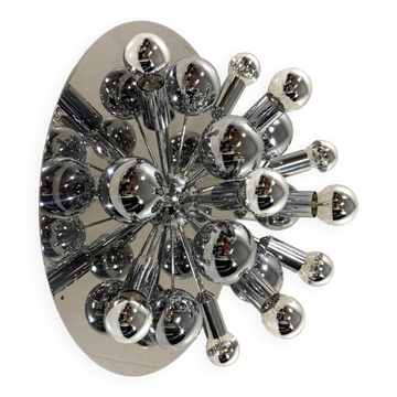 Applique/plafonnier Sputnik chromé Cosack, années 1960