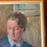 Portrait Oil on canvas "The e-reader"