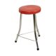 1950s Brabantia Stool Red Faux Leather and Chrome
