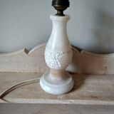 White stone lamp base
