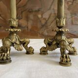 Pair of bronze candle holders