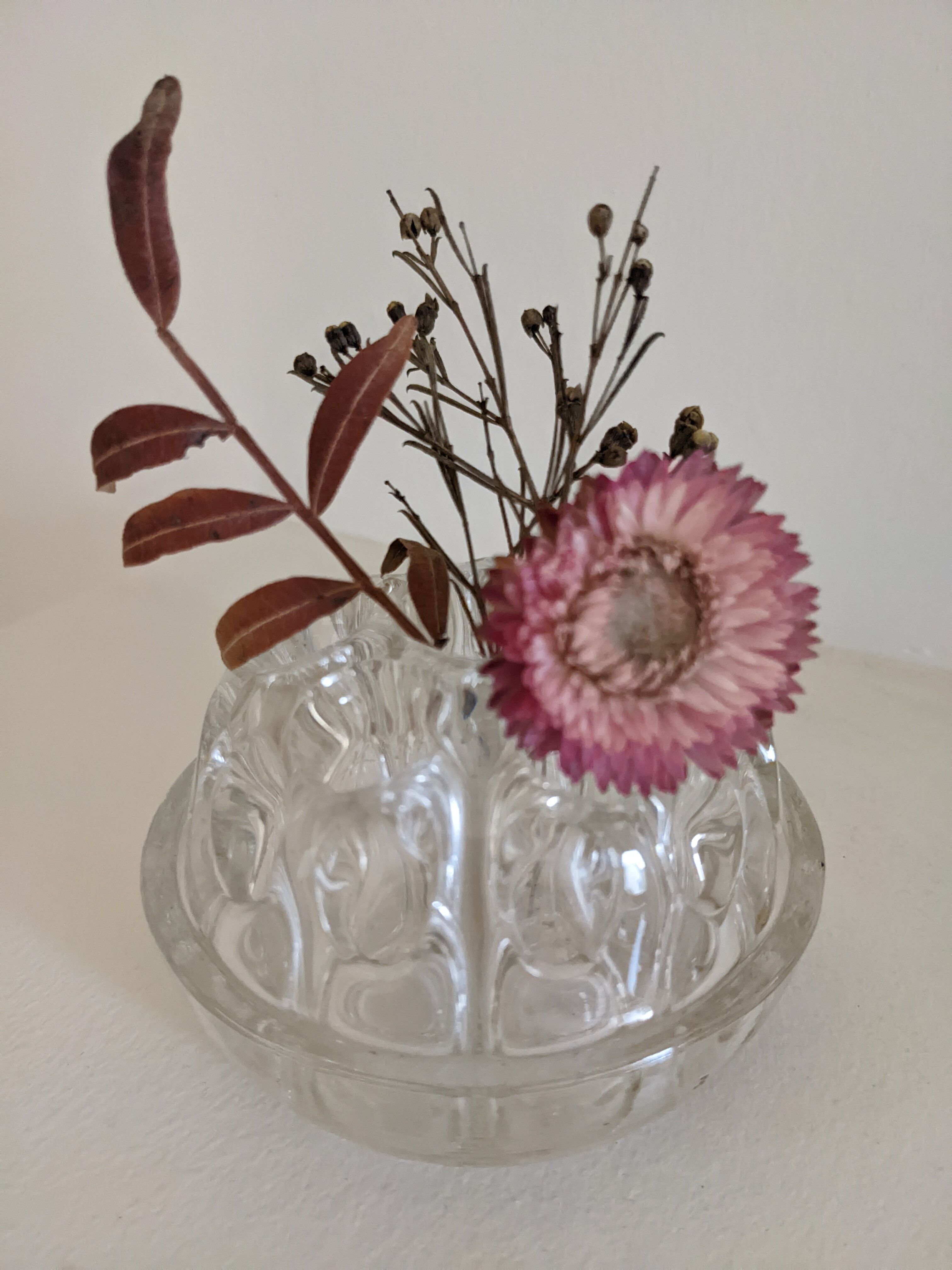 Pique flowers vintage vase soliflore