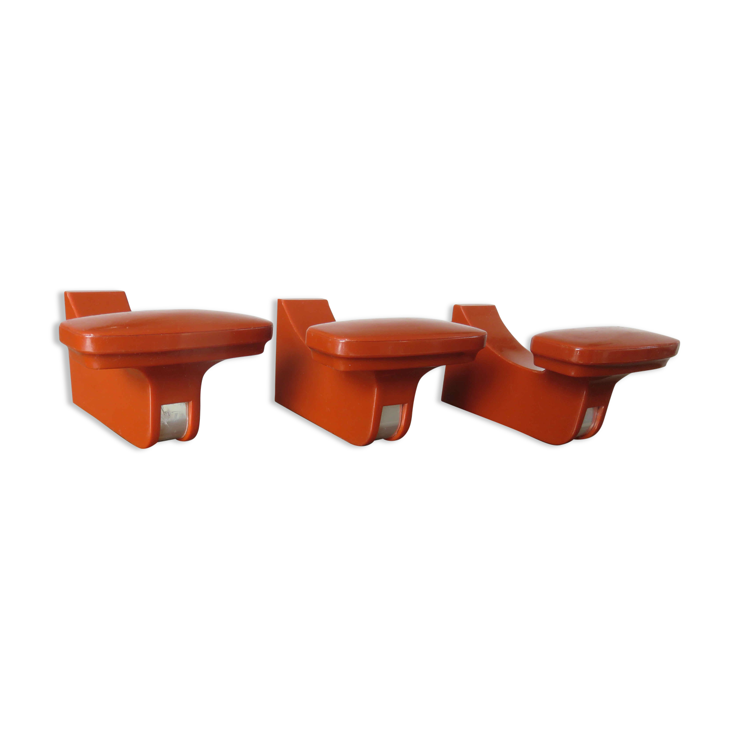 Series of 3 wall hooks grosfillex 70s