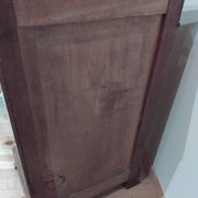 Ancienne table de chevet style Louis Philippe en bois et marbre