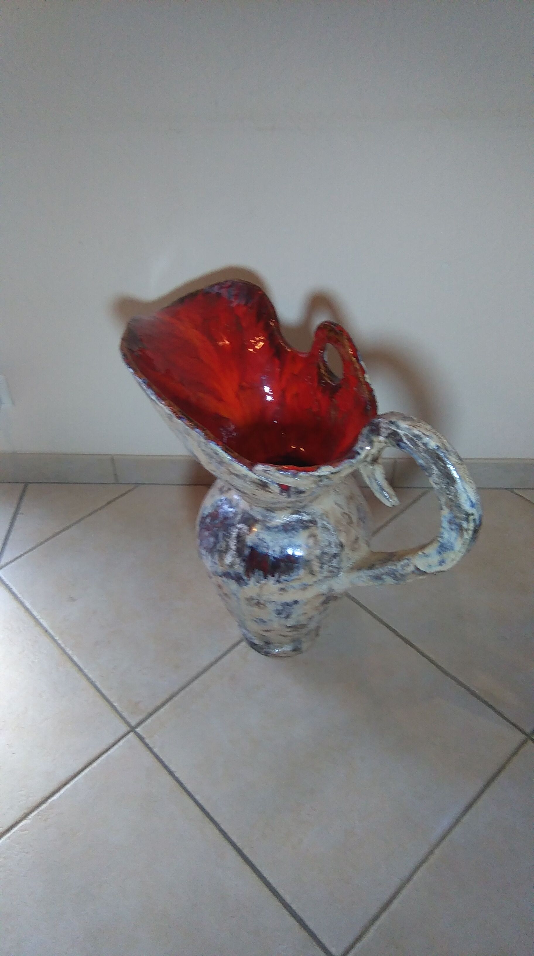 Zoomorphic vallauris ceramic pitcher