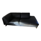 Canapé cuir roche bobois petit angle méridienne islande noir