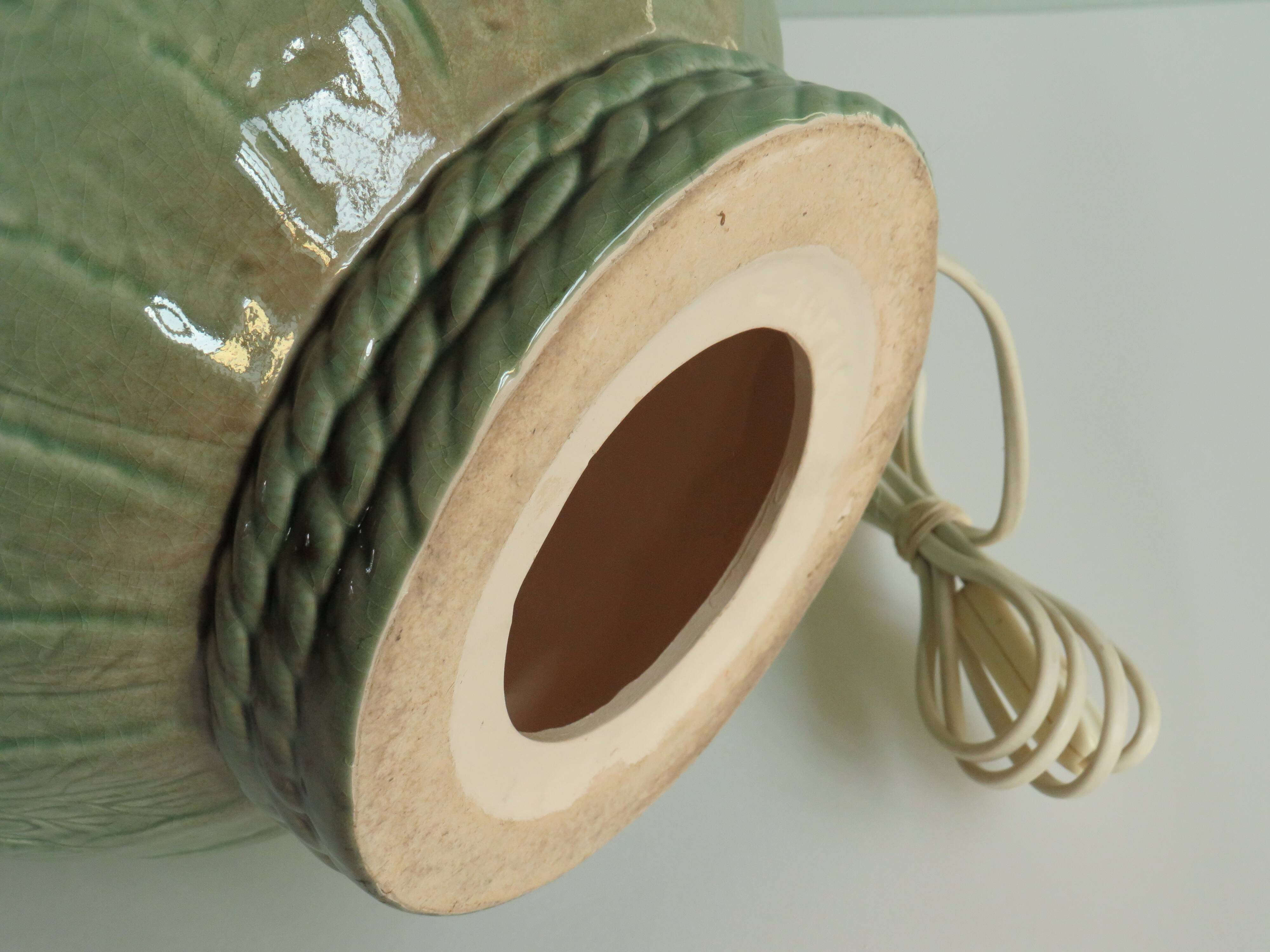 Vintage ceramic table lamp stand, France - Robert Kostka 1970.