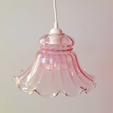Pink glass pendant lamp