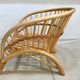 Handcrafted Bamboo lounge chair with leather lacings, Italy 1970s