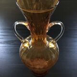 Amber amphora vase