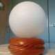 1980s pine table lamp