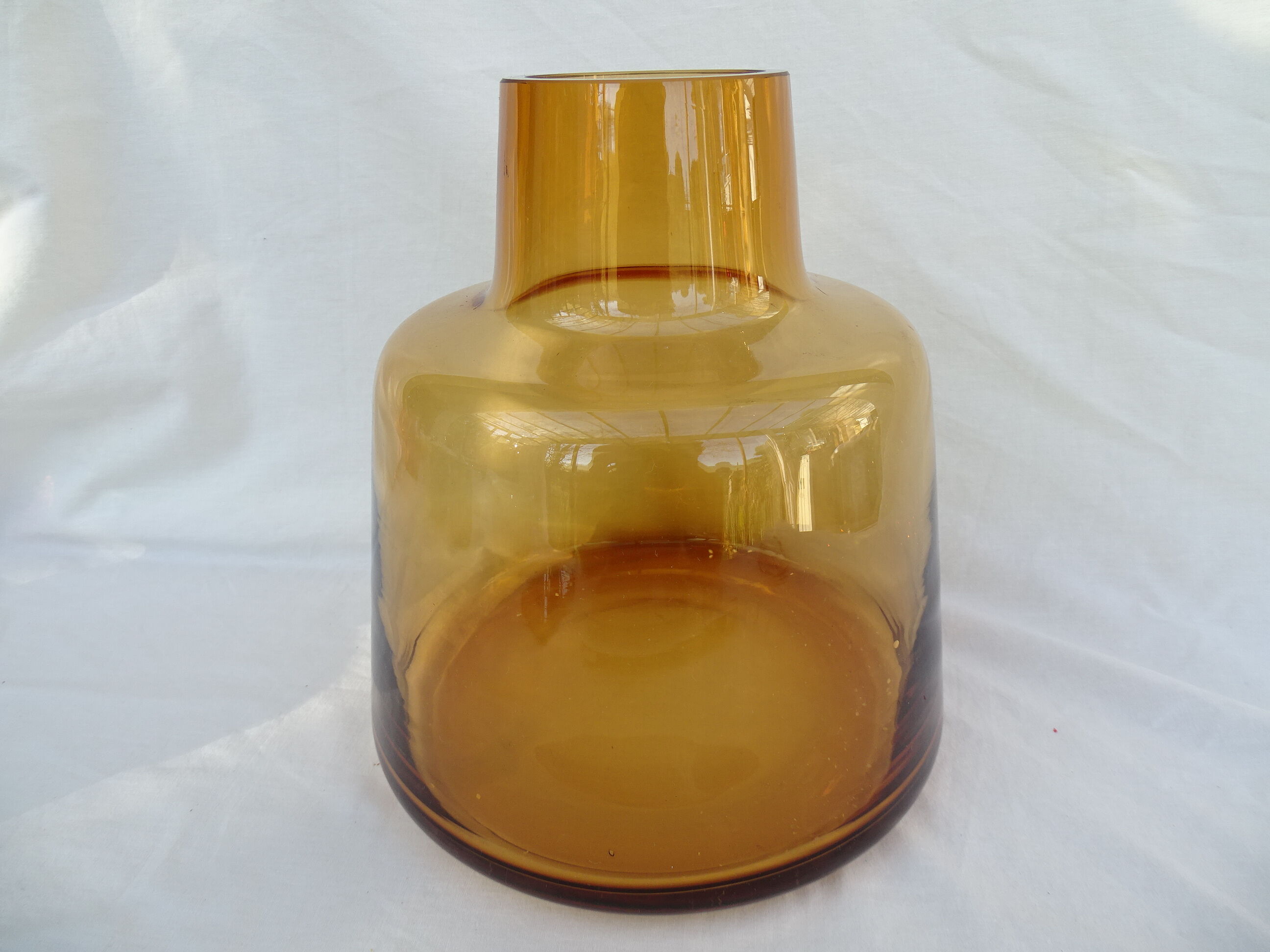 Decorative vintage vase/jar in smoked glass