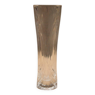 Chiseled glass vase