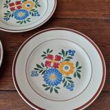 Flat plates set of five hbcm creil montereau decor cote d'argent