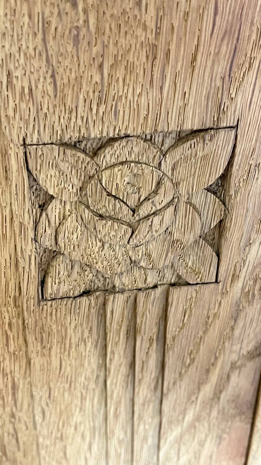 Beveled mirror dresser