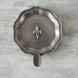Old fleur de lys ashtray in pewter