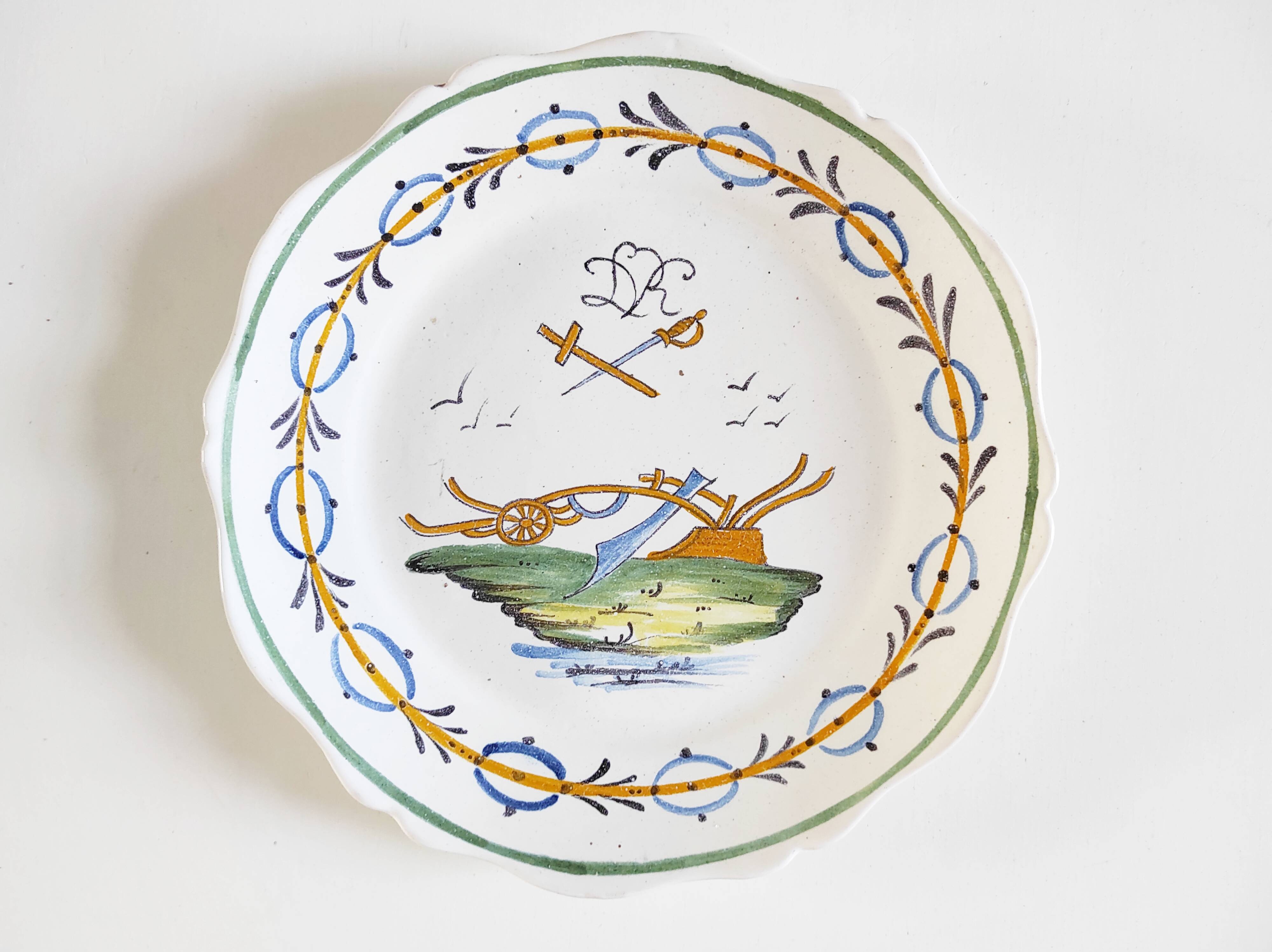 Nevers earthenware plate