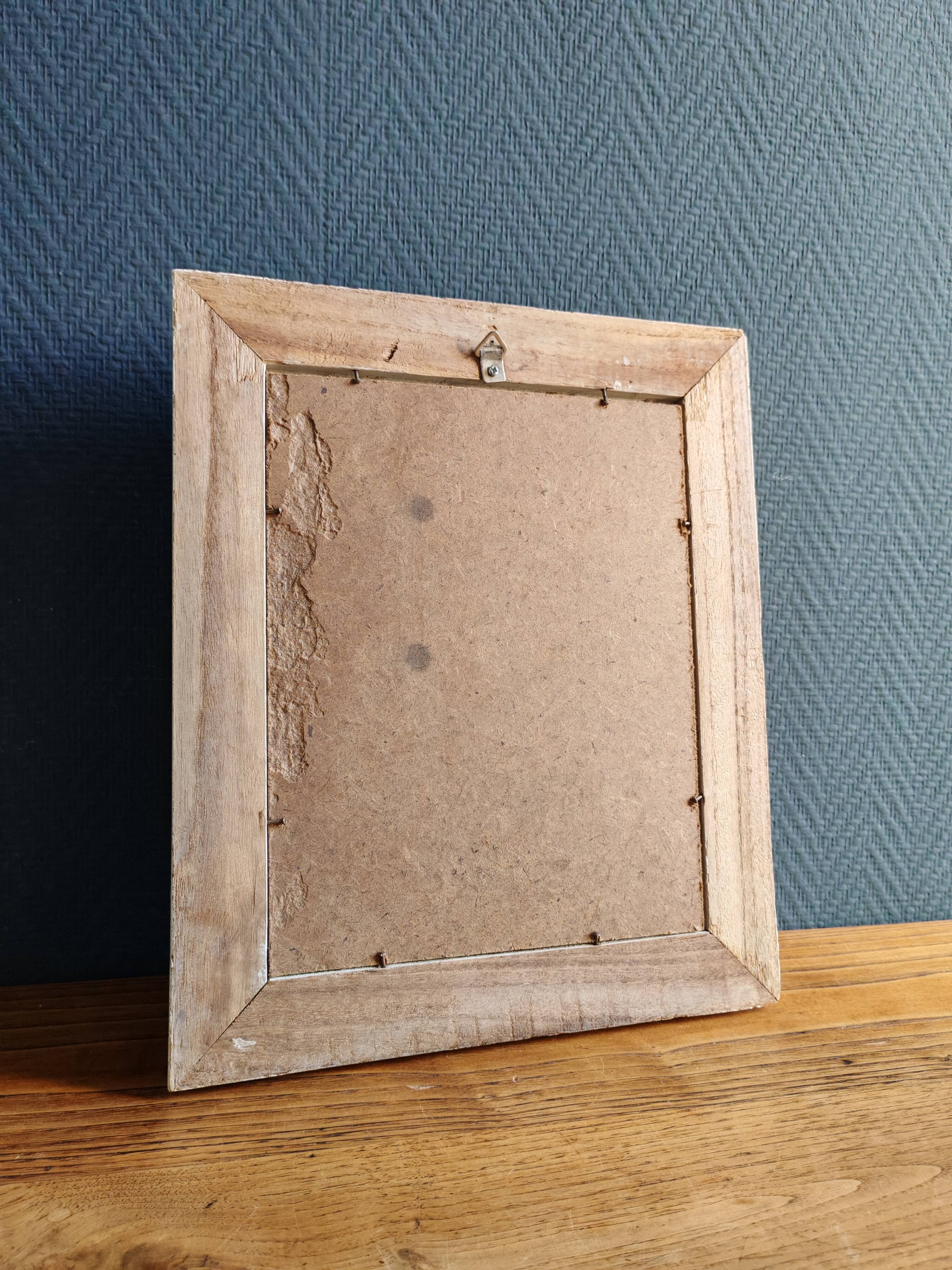 Vintage Rectangular Wall Mirror – Carved Solid Wood Frame