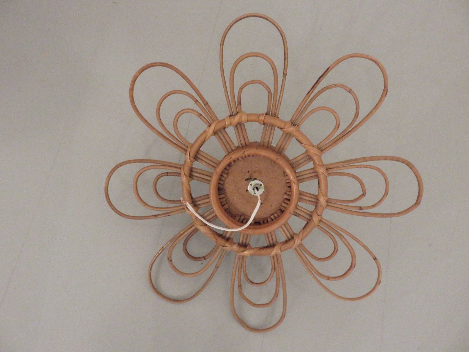 Wall light  'flower' 60s 70s rattan