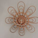 Wall light  'flower' 60s 70s rattan