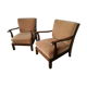 Pair of art deco velvet armchairs