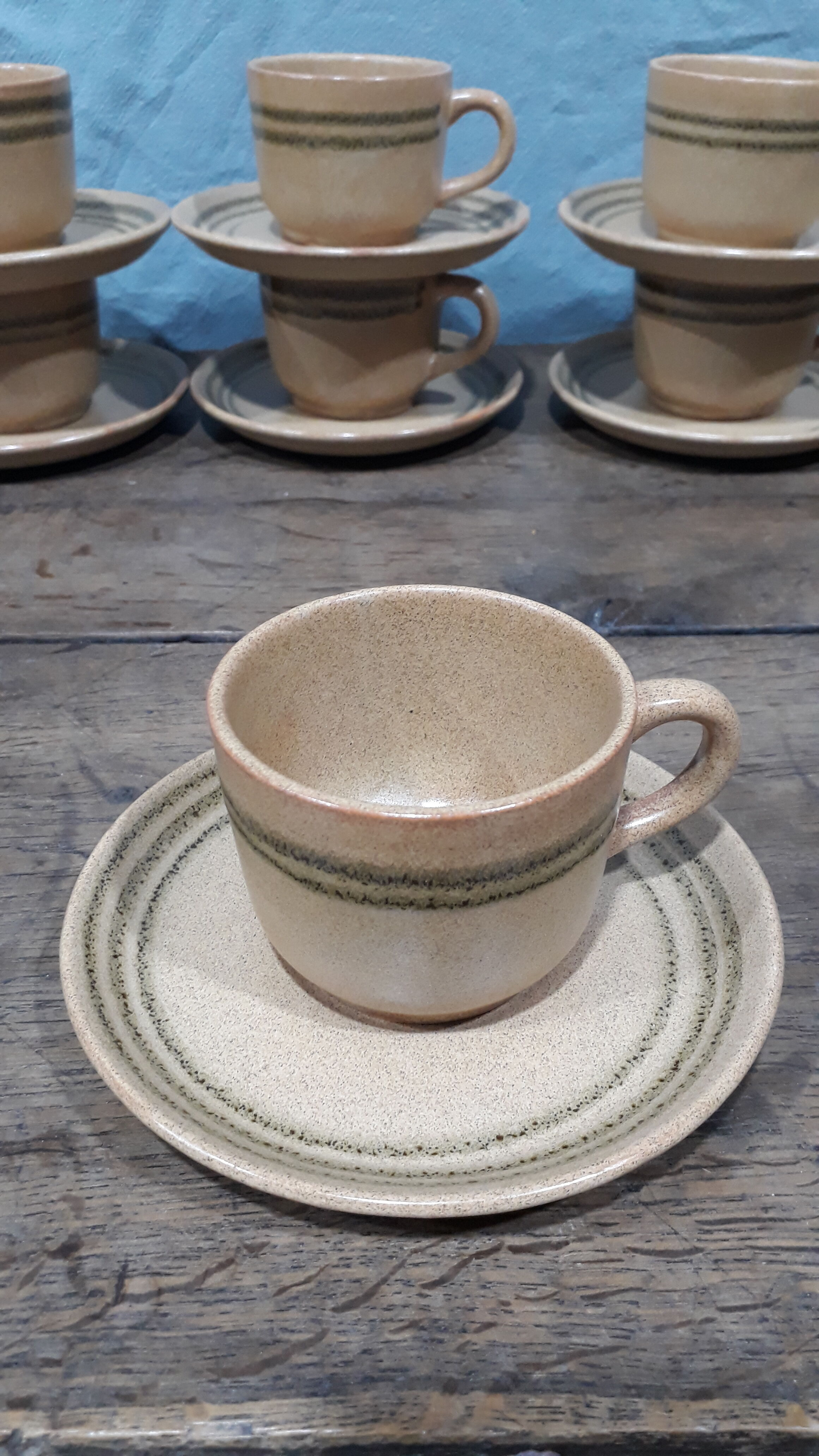 7 coffee cups and saucers Sarreguemines