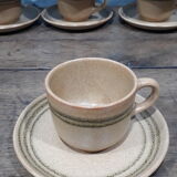 7 coffee cups and saucers Sarreguemines