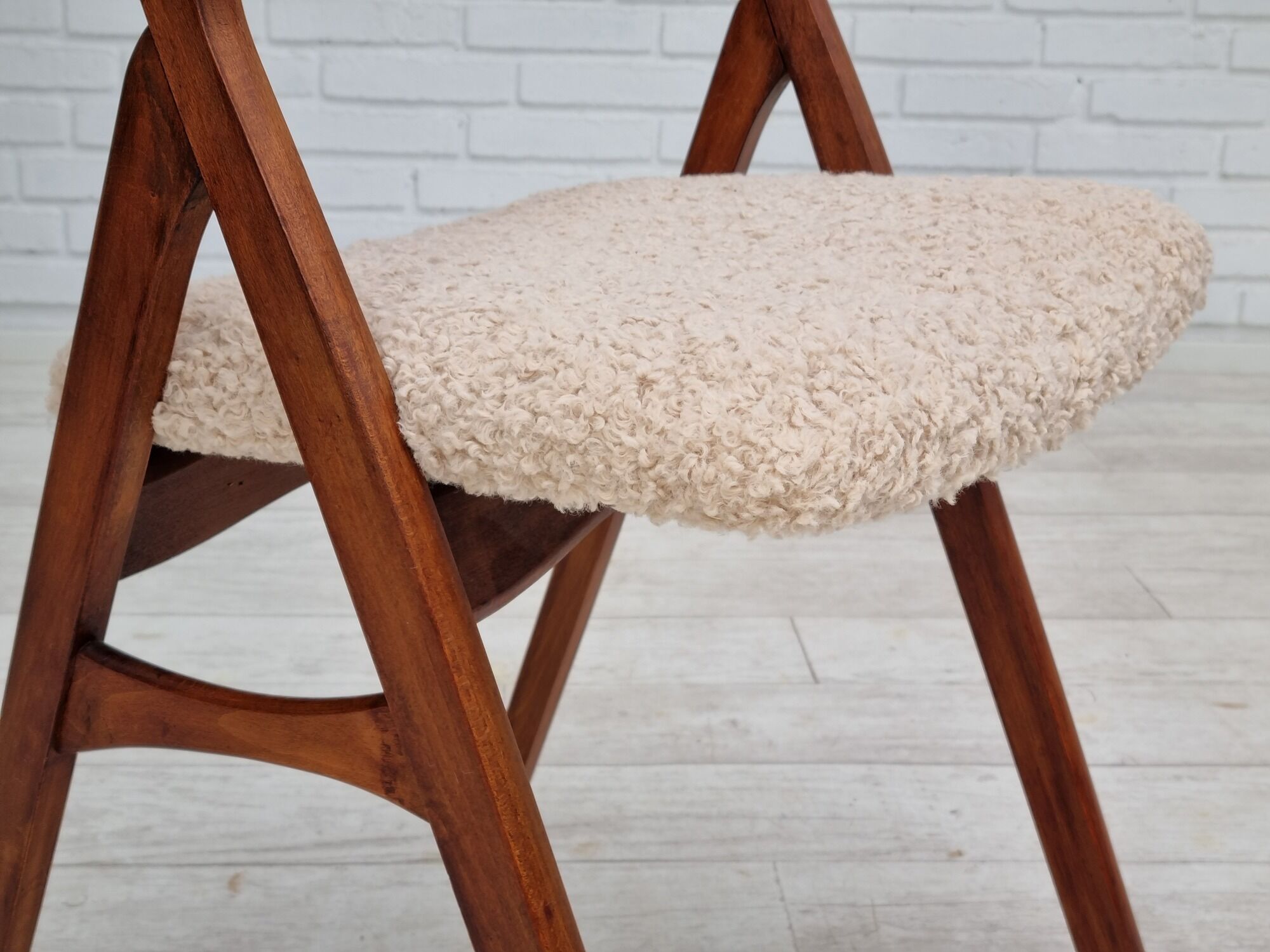 60s, Danish design by Henning Kjærnulf, reupholstered chair, model 71