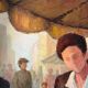 The Little Merchant, florist, oil on canvas